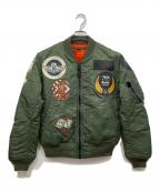 AVIREXアヴィレックス）の古着「TOP GUN(トップガン)MA-1フライトジャケット」｜グリーン