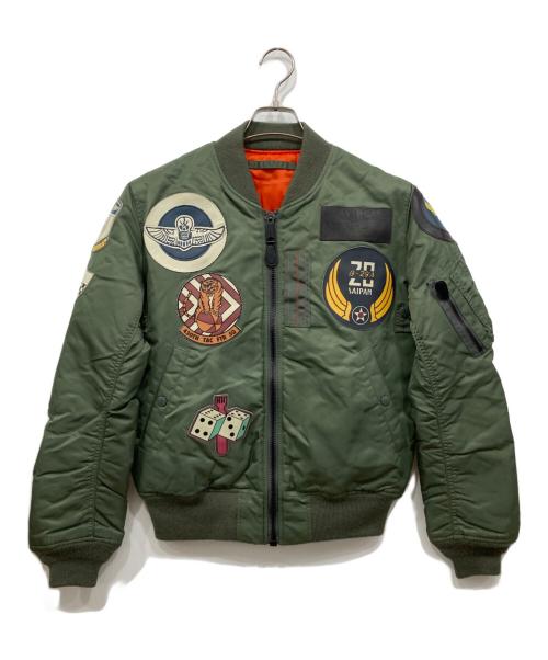AVIREX（アヴィレックス）AVIREX (アヴィレックス) TOP GUN(トップガン)MA-1フライトジャケット グリーン サイズ:mediumの古着・服飾アイテム