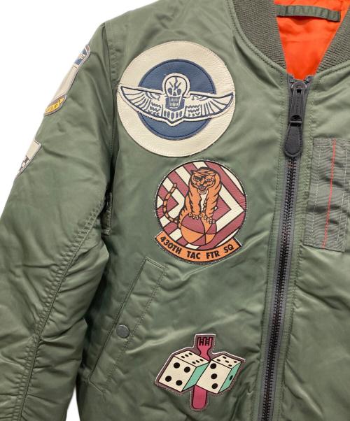 AVIREX（アヴィレックス）AVIREX (アヴィレックス) TOP GUN(トップガン)MA-1フライトジャケット グリーン サイズ:mediumの古着・服飾アイテム