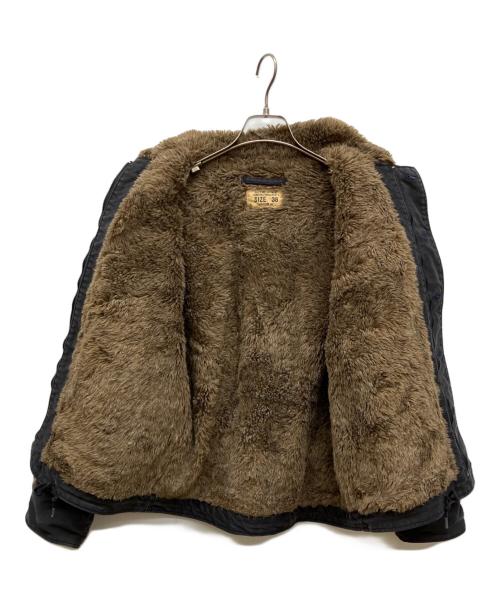 HOUSTON（ヒューストン）HOUSTON (ヒューストン) N-1デッキジャケット ブラック サイズ:38の古着・服飾アイテム