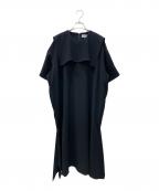 ENFOLDエンフォルド）の古着「スクエアワイドDRESS」｜ブラック