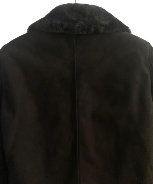 Saint Laurent Paris（サンローランパリ）Saint Laurent Paris (サンローランパリ) ゴートレザー×ムートンライダースジャケット ブラック サイズ:36の古着・服飾アイテム