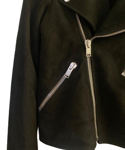 Saint Laurent Paris（サンローランパリ）Saint Laurent Paris (サンローランパリ) ゴートレザー×ムートンライダースジャケット ブラック サイズ:36の古着・服飾アイテム