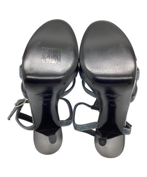 Saint Laurent Paris（サンローランパリ）Saint Laurent Paris (サンローランパリ) スタッズデニムサンダル ブラック サイズ:37の古着・服飾アイテム