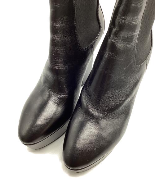 Saint Laurent Paris（サンローランパリ）Saint Laurent Paris (サンローランパリ) プラットフォームサイドゴアショートブーツ ブラック サイズ:37 1/2の古着・服飾アイテム