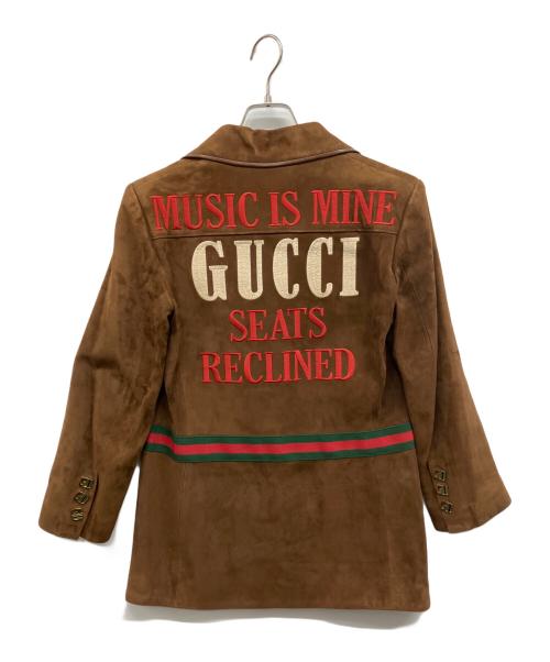 GUCCI（グッチ）GUCCI (グッチ) レザージャケット ブラウン サイズ:38の古着・服飾アイテム