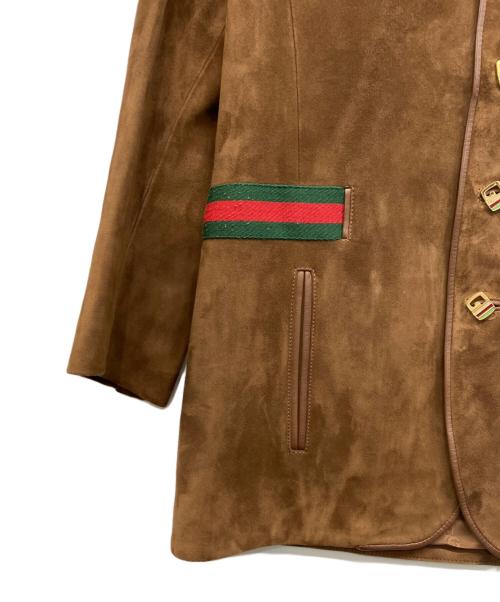 GUCCI（グッチ）GUCCI (グッチ) レザージャケット ブラウン サイズ:38の古着・服飾アイテム