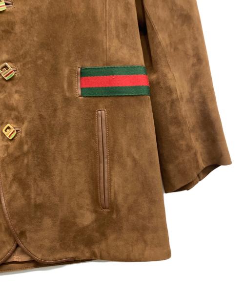 GUCCI（グッチ）GUCCI (グッチ) レザージャケット ブラウン サイズ:38の古着・服飾アイテム
