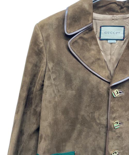 GUCCI（グッチ）GUCCI (グッチ) レザージャケット ブラウン サイズ:38の古着・服飾アイテム