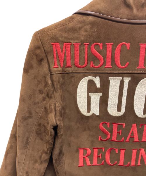 GUCCI（グッチ）GUCCI (グッチ) レザージャケット ブラウン サイズ:38の古着・服飾アイテム