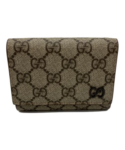 GUCCI（グッチ）GUCCI (グッチ) GG 三つ折りウォレット ブラウンの古着・服飾アイテム