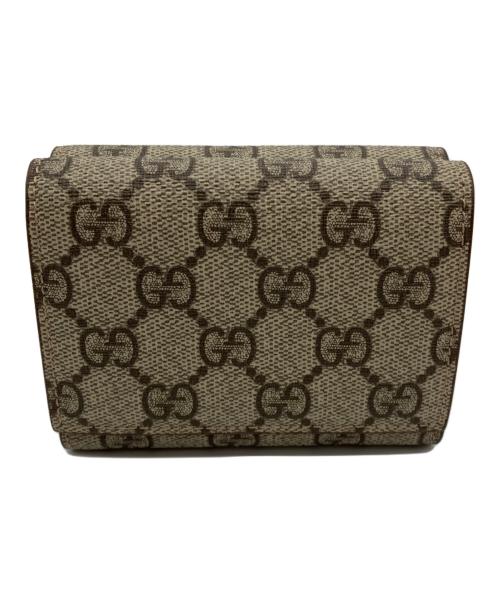 GUCCI（グッチ）GUCCI (グッチ) GG 三つ折りウォレット ブラウンの古着・服飾アイテム