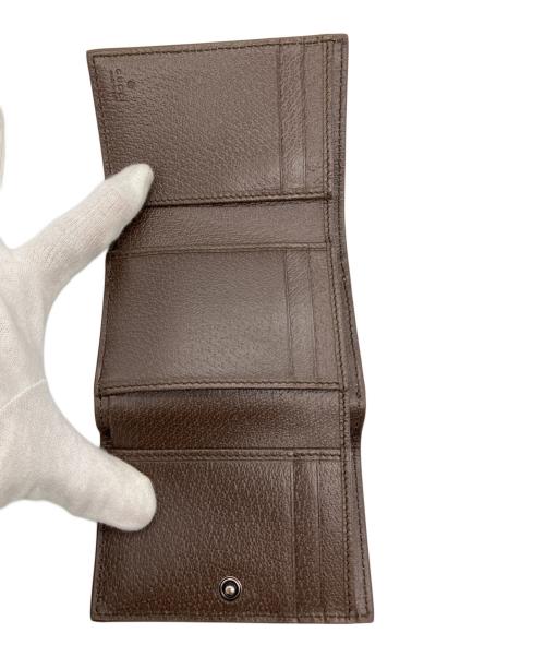 GUCCI（グッチ）GUCCI (グッチ) GG 三つ折りウォレット ブラウンの古着・服飾アイテム