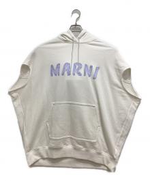 MARNI（マルニ）の古着「ショートスリーブロゴフーディ」｜オフホワイト