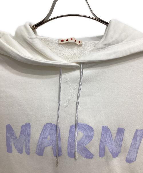 MARNI（マルニ）MARNI (マルニ) ショートスリーブロゴフーディ オフホワイト サイズ:42の古着・服飾アイテム