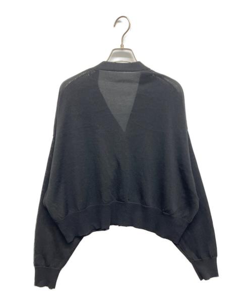 journal standard luxe（ジャーナルスタンダード ラックス）JOURNAL STANDARD LUXE (ジャーナルスタンダード ラックス) シアーテンジク Vネックカーディガン ブラック サイズ:Freeの古着・服飾アイテム