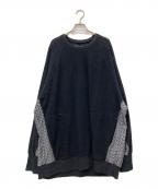 ARTEFACTアーティファクト）の古着「HEATHER SNP DOLMAN LOOSEY TOPS」｜ブラック
