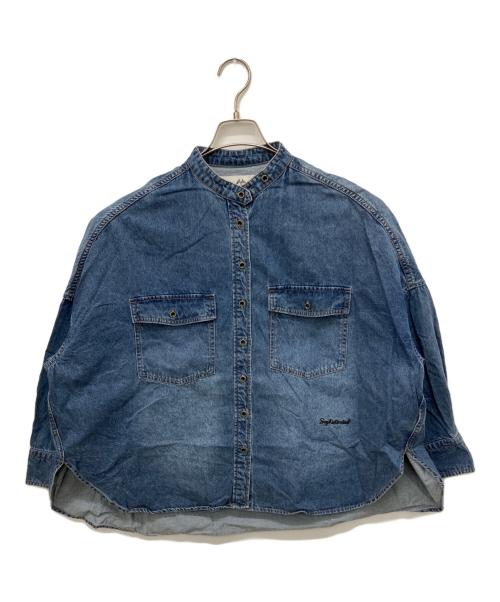 pual ce cin（ピュアルセシン）pual ce cin (ピュアルセシン) デニムバンドカラーシャツ インディゴ サイズ:Fの古着・服飾アイテム