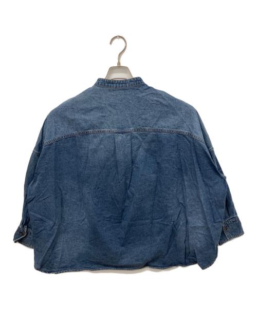pual ce cin（ピュアルセシン）pual ce cin (ピュアルセシン) デニムバンドカラーシャツ インディゴ サイズ:Fの古着・服飾アイテム