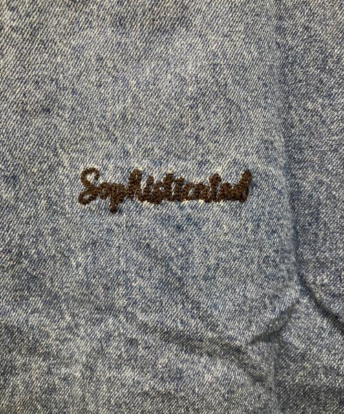 pual ce cin（ピュアルセシン）pual ce cin (ピュアルセシン) デニムバンドカラーシャツ インディゴ サイズ:Fの古着・服飾アイテム