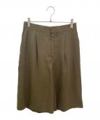 BLAMINKブラミンク）の古着「リネンクロップドパンツ」｜ブラウン