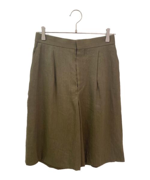 BLAMINK（ブラミンク）BLAMINK (ブラミンク) リネンクロップドパンツ ブラウン サイズ:38の古着・服飾アイテム