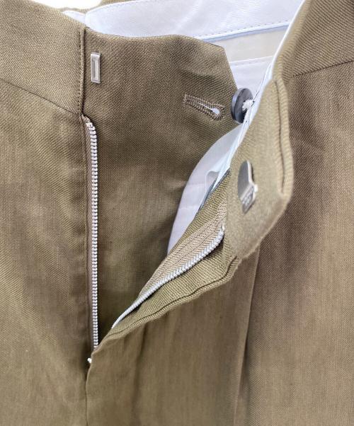 BLAMINK（ブラミンク）BLAMINK (ブラミンク) リネンクロップドパンツ ブラウン サイズ:38の古着・服飾アイテム