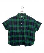 BEAMS BOYビームスボーイ）の古着「BEAMS BOY ビームスボーイ リネン ボタンダウン プルオーバー シャツ」｜ネイビー