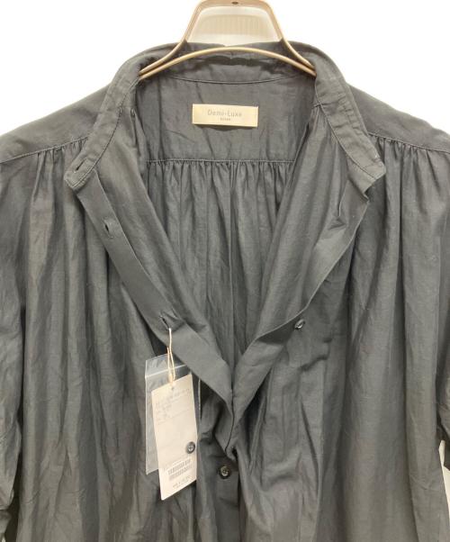 Demi-Luxe Beams（デミルクス ビームス）Demi-Luxe BEAMS (デミルクス ビームス) コットンローン ナチュラル シャツ ブラック サイズ:38の古着・服飾アイテム
