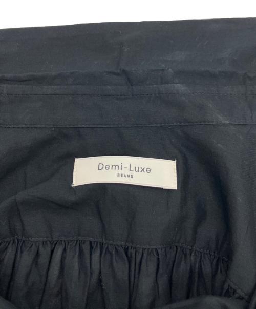 Demi-Luxe Beams（デミルクス ビームス）Demi-Luxe BEAMS (デミルクス ビームス) コットンローン ナチュラル シャツ ブラック サイズ:38の古着・服飾アイテム
