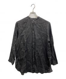 UNITED ARROWS TOKYO（ユナイテッドアローズトウキョウ）の古着「ラミー バンドカラー シャツ」｜ブラック