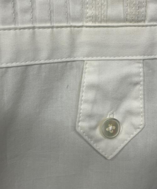 UNITED ARROWS（ユナイテッドアローズ）UNITED ARROWS (ユナイテッドアローズ) ピンタックバンドカラーロングシャツ ホワイト サイズ:Freeの古着・服飾アイテム