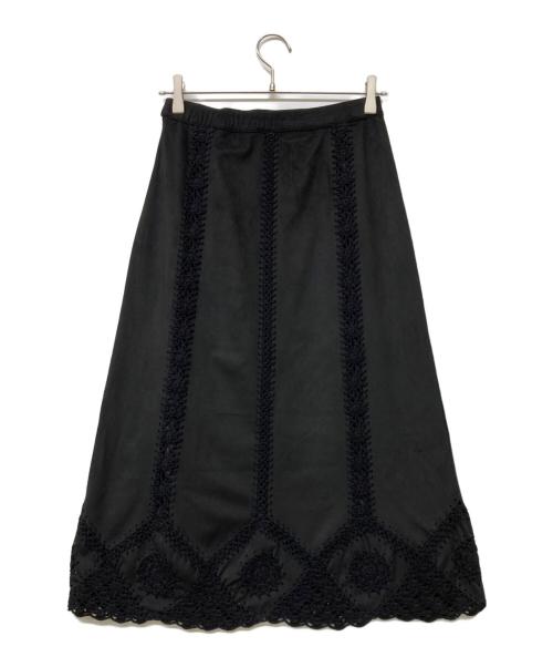 GRACE CONTINENTAL（（グレースコンチネンタル）GRACE CONTINENTAL (グレースコンチネンタル) フェイクスウェードニットスカート ブラック サイズ:38の古着・服飾アイテム