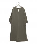 Whim Gazetteウィムガゼット）の古着「袖ボリュームワンピース」｜カーキ