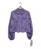 Diagramダイアグラム）の古着「カットワークシャツブラウス」｜パープル