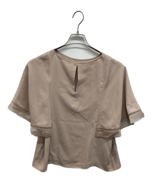 Noble（ノーブル）Noble (ノーブル) ラダーレースラインシアーラッフルブラウス ベージュ サイズ:Freeの古着・服飾アイテム