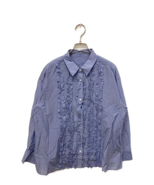Spick and Span（スピック＆スパン）Spick and Span (スピック＆スパン) コットンシルクフロントフリルブラウス ラベンダー サイズ:Free 未使用品の古着・服飾アイテム