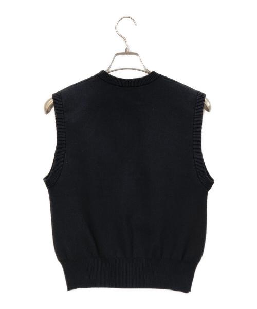 UNITED ARROWS（ユナイテッドアローズ）UNITED ARROWS (ユナイテッドアローズ) 3D フラワーモチーフ ノースリーブ ニットベスト ブラック サイズ:FREE 未使用品の古着・服飾アイテム