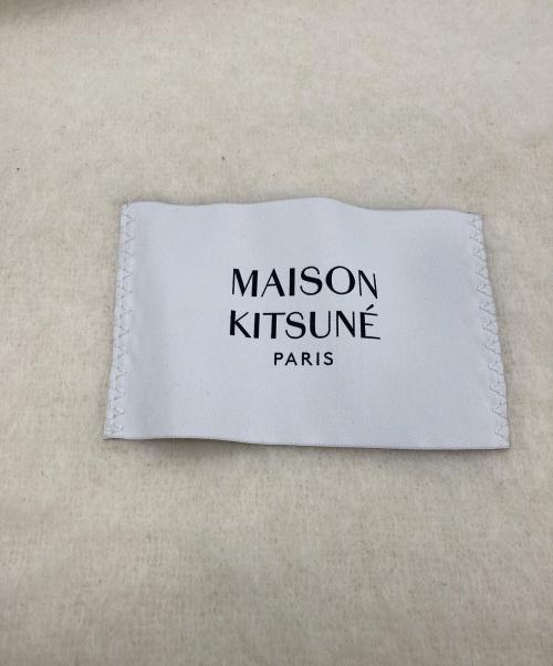 maison kitsune（メゾンキツネ）maison kitsune (メゾンキツネ) ロゴラベル アルパカ混大判ストール アイボリー サイズ:-の古着・服飾アイテム