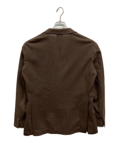 GOOVI（グービ）GOOVI (グービ) ヘリンボーンラッセルジャケット ブラウン サイズ:3の古着・服飾アイテム