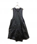 BLACK COMME des GARCONSブラックコムデギャルソン）の古着「ポリ縮絨ノースリーブワンピース」｜ブラック