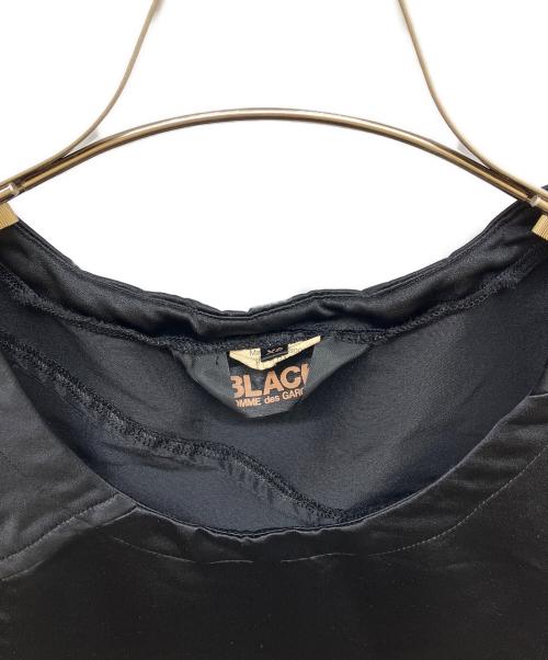 BLACK COMME des GARCONS（ブラックコムデギャルソン）BLACK COMME des GARCONS (ブラックコムデギャルソン) ポリ縮絨ノースリーブワンピース ブラック サイズ:XSの古着・服飾アイテム
