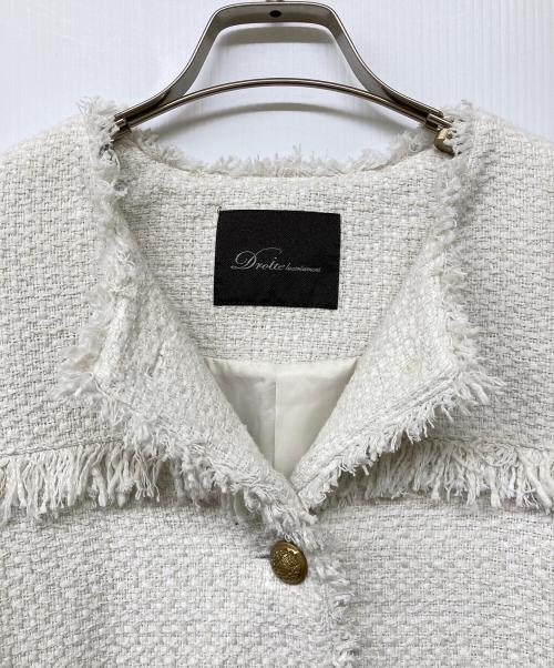 Droite lautreamont（ドロワットロートレアモン）Droite lautreamont (ドロワットロートレアモン) 22AW スラブラメツィードジャケット ホワイト サイズ:2の古着・服飾アイテム