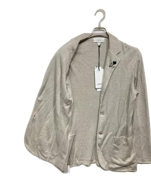 LARDINI（ラルディーニ）LARDINI (ラルディーニ) コットンミラノリブニットジャケット ライトグレー サイズ:S 未使用品の古着・服飾アイテム