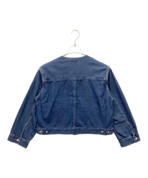 JOURNAL STANDARD relume（ジャーナルスタンダード レリューム）JOURNAL STANDARD relume (ジャーナルスタンダード レリューム) 25011462107010　コットンツイルノーカラーブルゾン ブルー サイズ:Fの古着・服飾アイテム