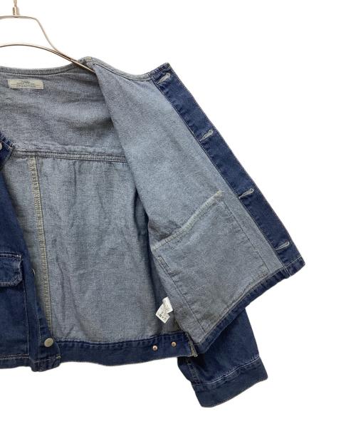 JOURNAL STANDARD relume（ジャーナルスタンダード レリューム）JOURNAL STANDARD relume (ジャーナルスタンダード レリューム) 25011462107010　コットンツイルノーカラーブルゾン ブルー サイズ:Fの古着・服飾アイテム