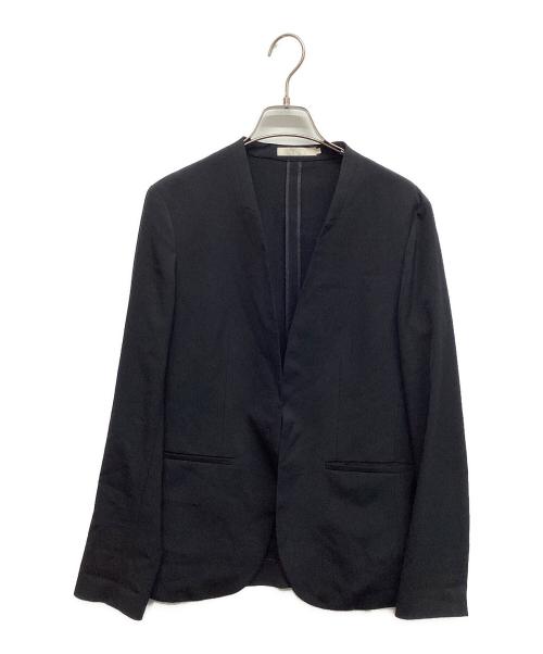 icB（アイシービー）icB (アイシービー) Fied ノーカラージャケット ネイビー サイズ:8の古着・服飾アイテム