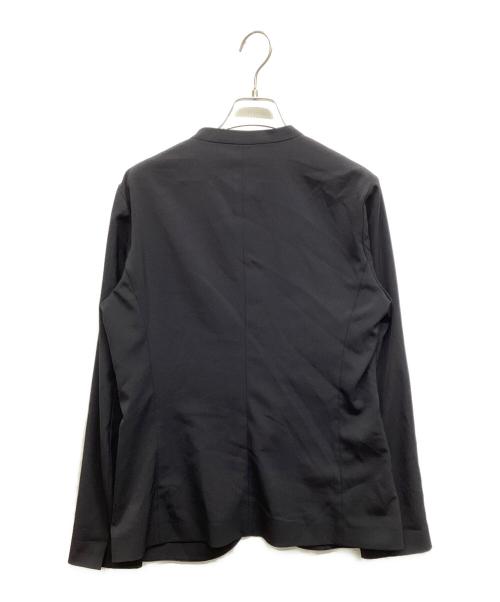 icB（アイシービー）icB (アイシービー) Fied ノーカラージャケット ネイビー サイズ:8の古着・服飾アイテム
