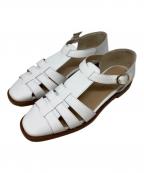 TOMORROW LANDトゥモローランド）の古着「レザーグルカサンダル」｜ホワイト