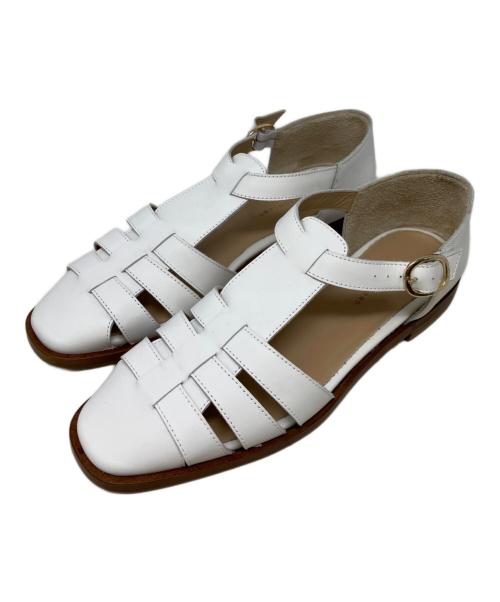 TOMORROW LAND（トゥモローランド）TOMORROW LAND (トゥモローランド) レザーグルカサンダル ホワイト サイズ:38の古着・服飾アイテム